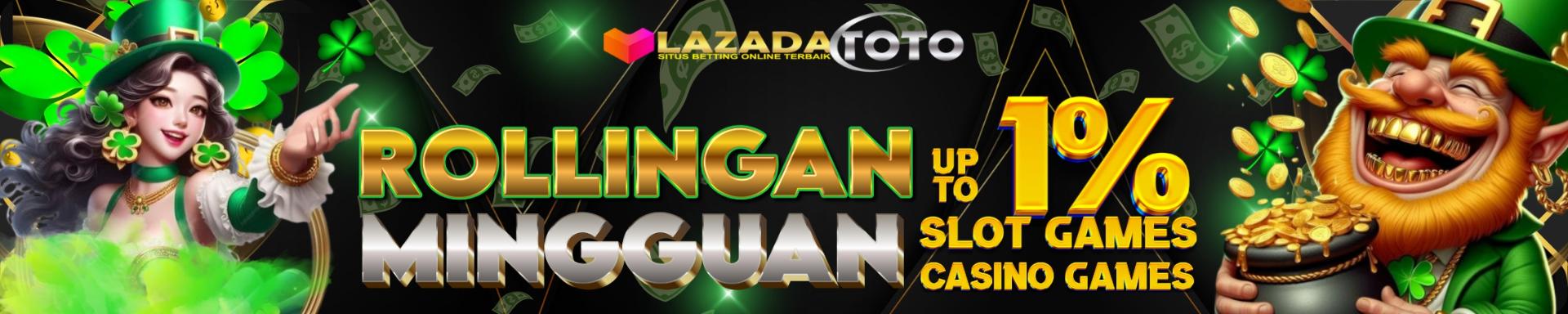 BONUS ROLLINGAN UP TO 1% (SLOT ONLINE & LIVE CASINO)